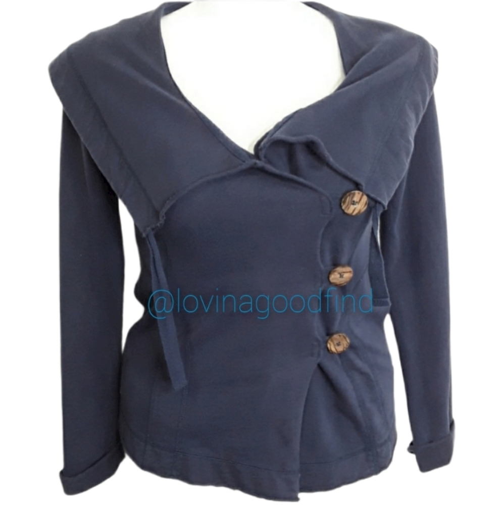 LUCKY Brand Lotus Navy Lounge Jacket EUC sz M